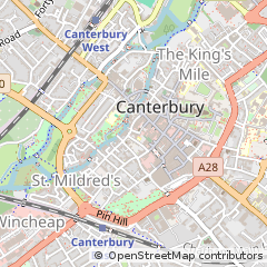 Map of Canterbury, Kent
