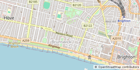 Map of Hove, East Sussex