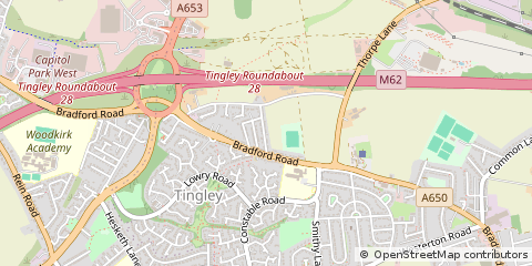 Map of Tingley, West Yorkshire