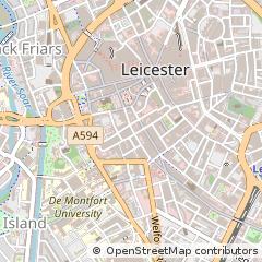 Map of Leicester, Leicestershire