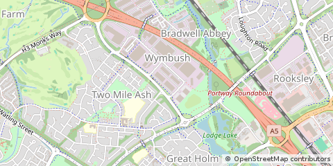 Map of Milton Keynes, West Midlands