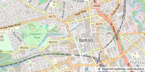 Map of Bolton, Lancashire