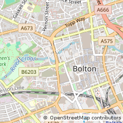 Map of Bolton, Lancashire