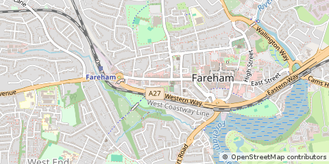 Map of Fareham, Hampshire