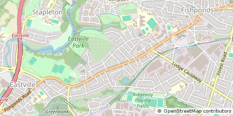 Map of Fishponds, Bristol
