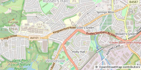 Map of Dudley, West Midlands