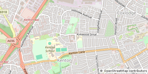 Map of Newcastle Upon Tyne, Tyne and Wear
