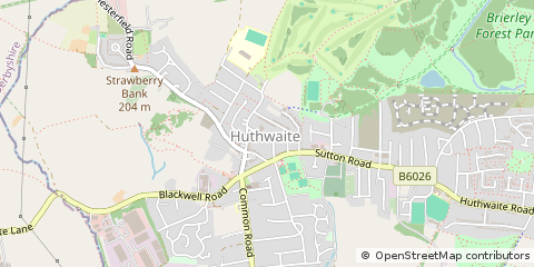 Map of Sutton-in-Ashfield, Nottinghamshire