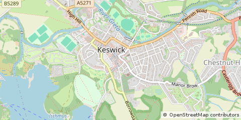 Map of Keswick, Cumbria