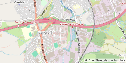 Map of Darwen, Lancashire