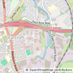 Map of Darwen, Lancashire