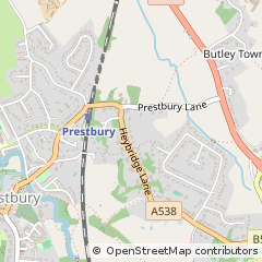 Map of Macclesfield, Cheshire