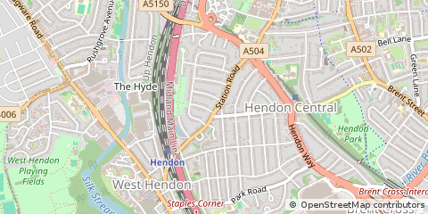 Map of Hendon, London