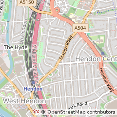 Map of Hendon, London