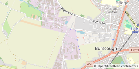 Map of Ormskirk, Lancashire