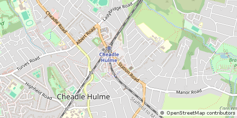 Map of Cheadle, Cheshire