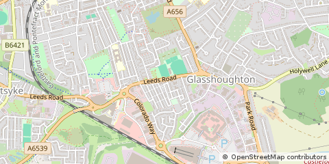 Map of Castleford, West Yorkshire