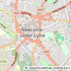 Map of Newcastle Under Lyme, Staffordshire