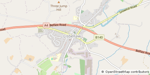 Map of Lisbellaw, CO. Fermanagh
