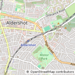 Map of Aldershot, Hants