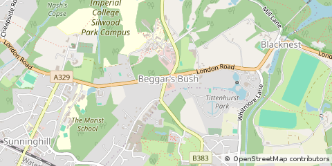 Map of Ascot, Berkshire