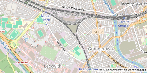 Map of Cardiff