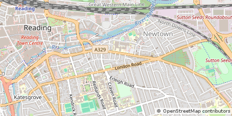 Map of Reading, Berkshire