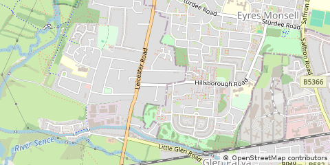Map of Leicester, Leicestershire