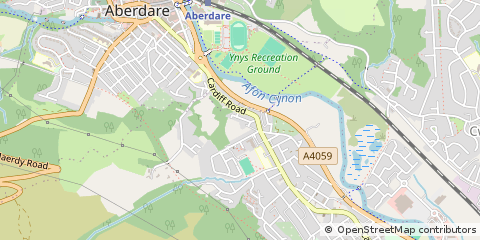Map of Aberdare, Rhondda Cynon Taff