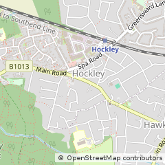 Map of Hockley, Essex