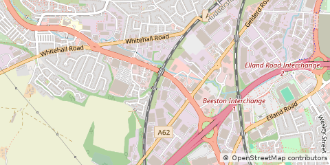 Map of Leeds, West Yorkshire