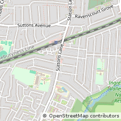 Map of Hornchurch, Essex