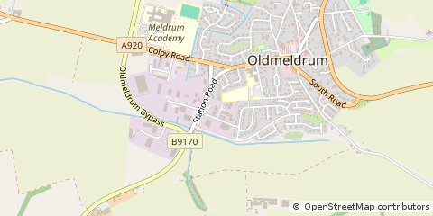 Map of Oldmeldrum, Aberdeenshire