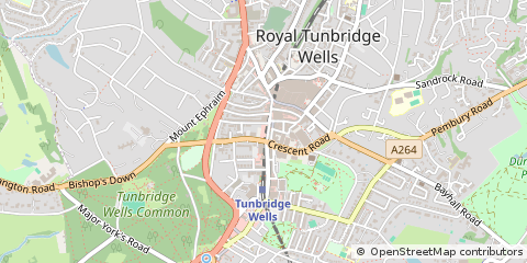 Map of Tunbridge Wells, Kent