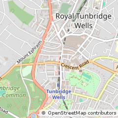 Map of Tunbridge Wells, Kent