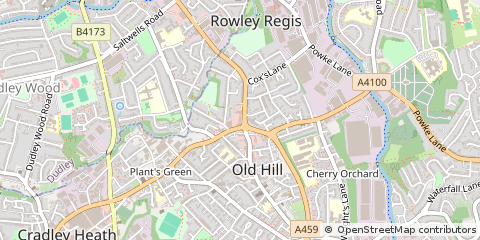 Map of West Midlands