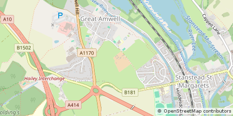 Map of Ware, Herts