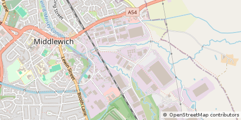 Map of Middlewich, Cheshire