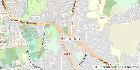 Map of Uxbridge, Middlesex