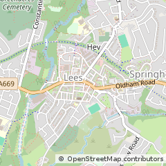 Map of Oldham, Lancashire