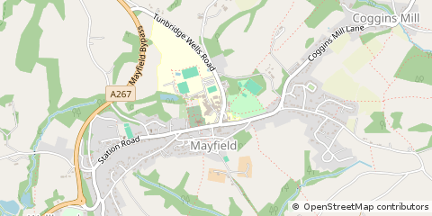 Map of Mayfield, East Sussex
