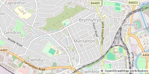 Map of Swansea