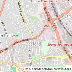 Map of Newcastle-Under-Lyme, Staffordshire