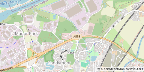 Map of Runcorn, Cheshire