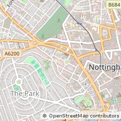 Map of Nottingham, Nottinghamshire