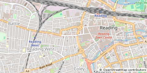 Map of Reading, Berkshire