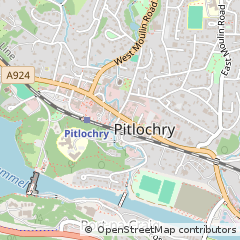 Map of Pitlochry, Perthshire