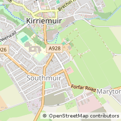 Map of Kirriemuir, Angus