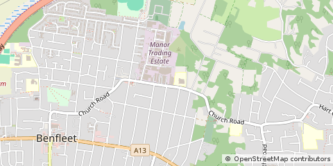 Map of Benfleet, Essex