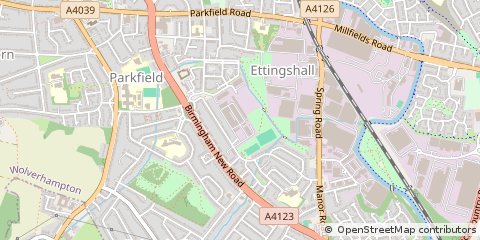 Map of Wolverhampton, West Midlands